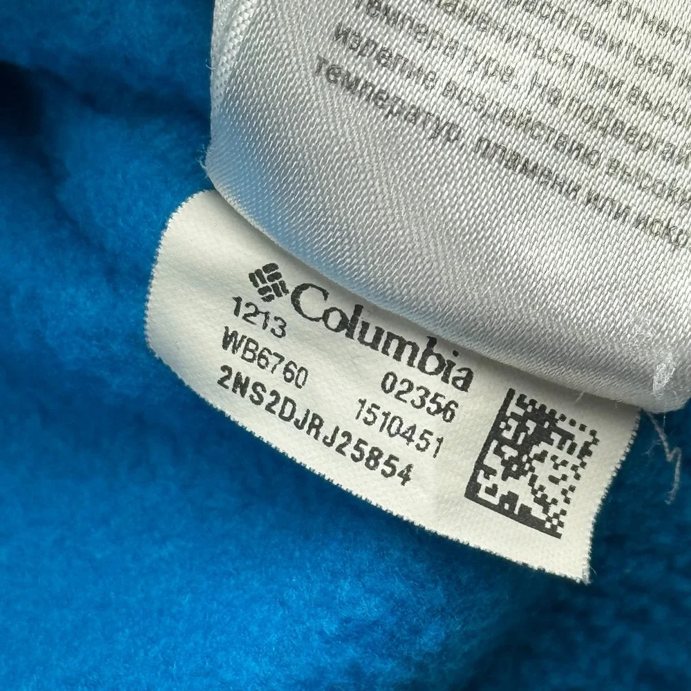 Columbia Jacket Kids Small 8 Blue Fleece Benton Springs Zip Pockets Outdoor Warm
